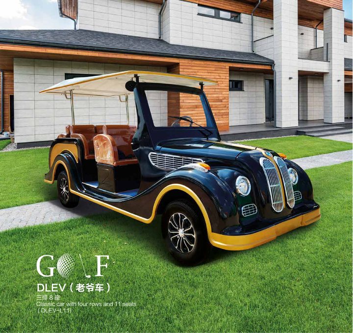 Classic 8 seats 3 rows sightseeing cart